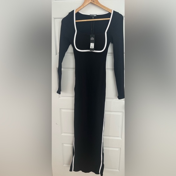 Fashion Nova Dresses & Skirts - Fashion Nova Black and White Long Sleeve snatched Dress